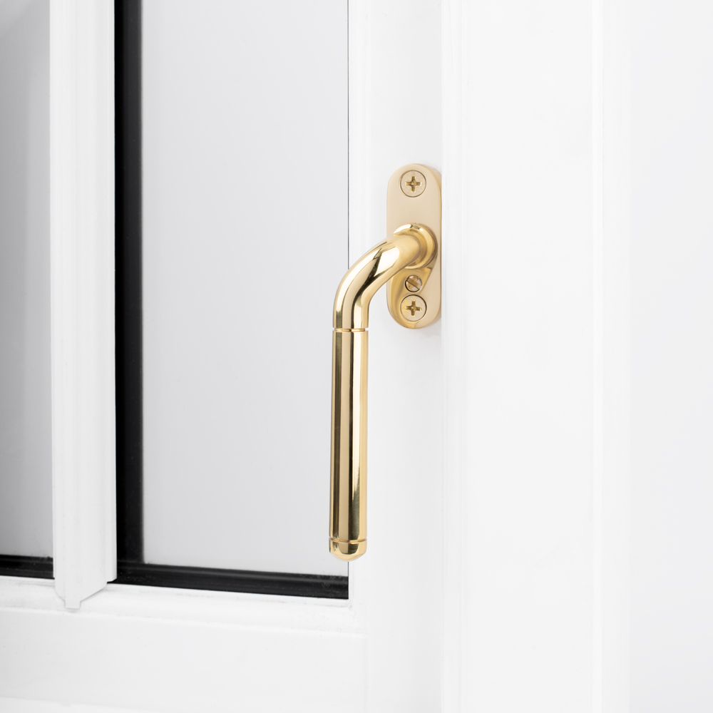 Isca Cranked Espag Window Handle - Polished Brass (Left Hand)